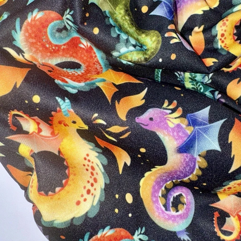 Thirsties Baby Cloth Diaper & Waterproof Cover New Dragon Colorful 0-9 Mos